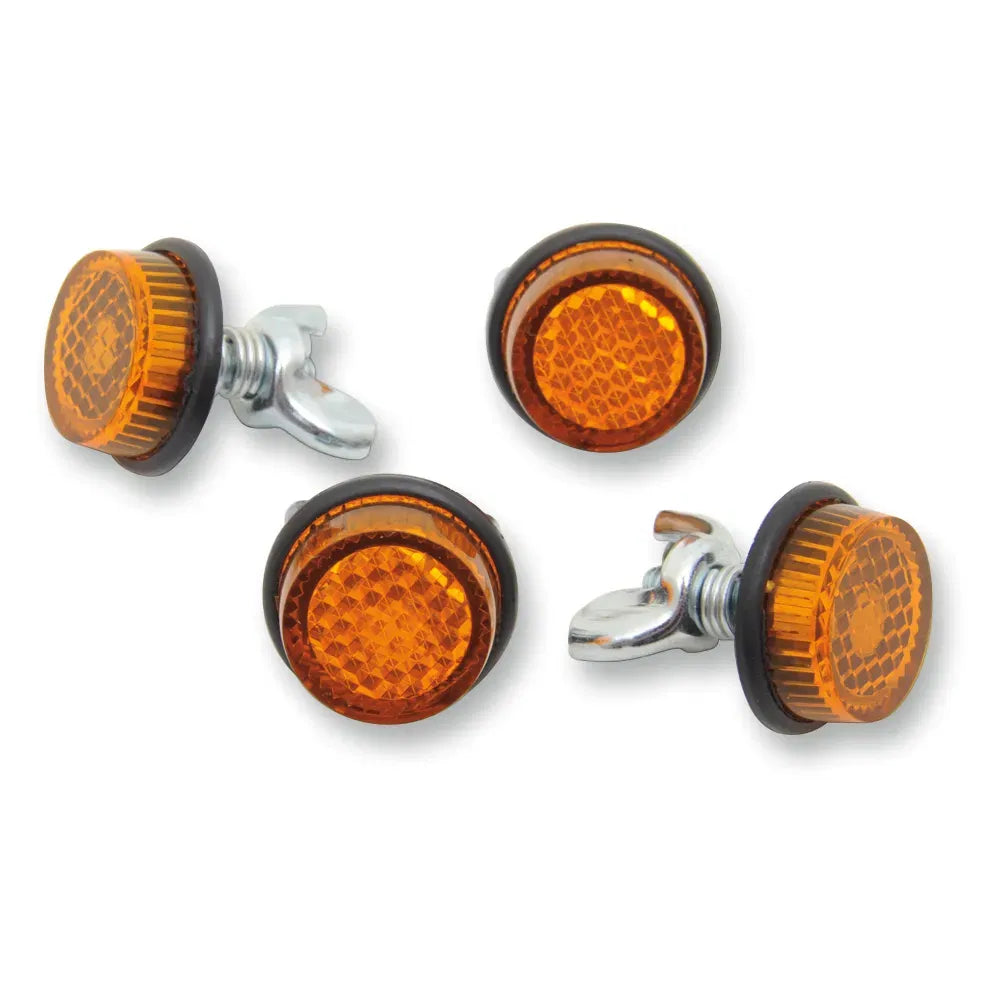 License Plate Reflectors - 4ct - Amber