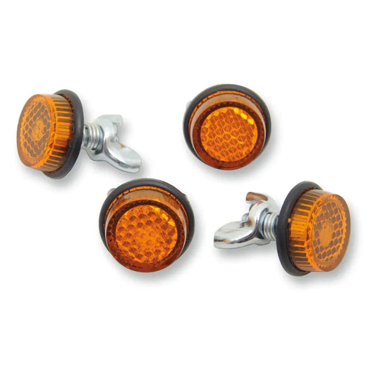 License Plate Reflectors - 4ct - Amber