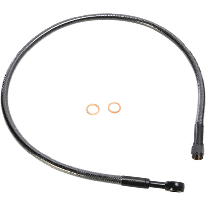 Kit de línea de freno delantero específico ABS de longitud alternativa Designer Series - Línea de freno - 10 mm - Recta - 25" - Black Pearl