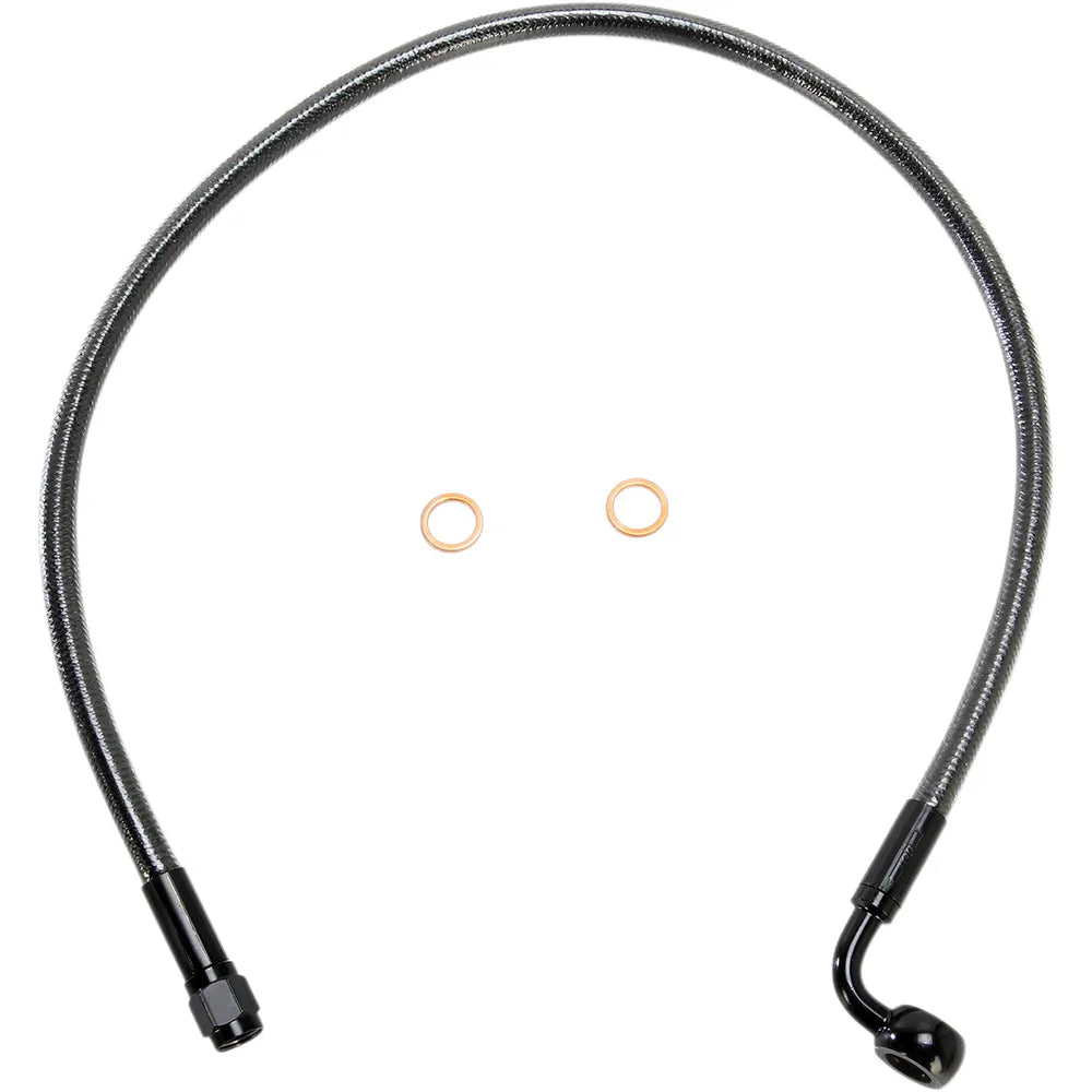 Kit de línea de freno delantero específico para ABS Designer Series de longitud alternativa - Línea de freno - 10 mm-90° - 24" - Black Pearl