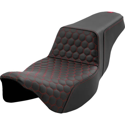 Asiento elevado tipo panal - Asiento elevado - Panal - Alcance extendido - Costuras rojas - FL '08-'23