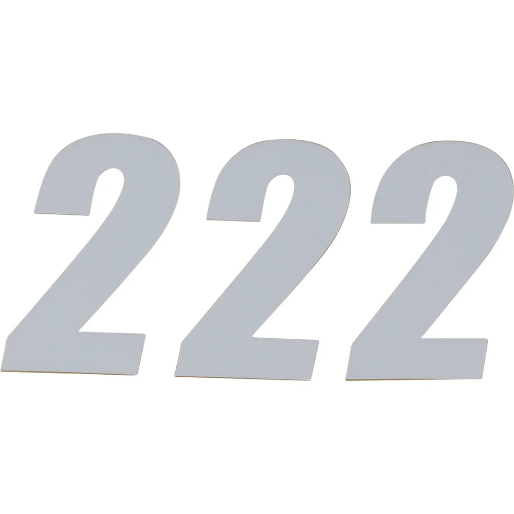 SX Plate Number - #2 - White - 4"
