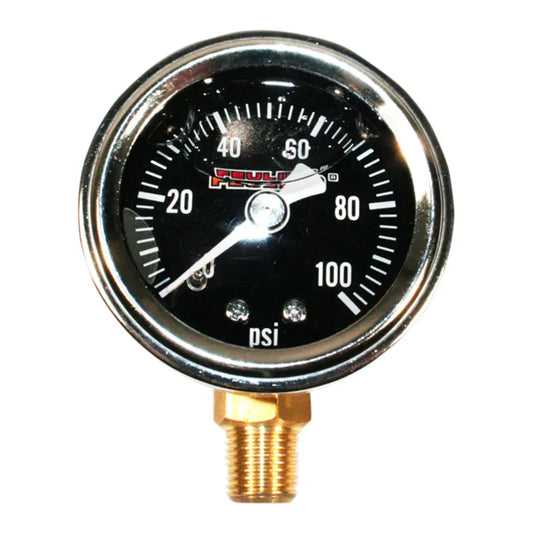 Oil Pressure Gauge - Bottom Port - Black Face