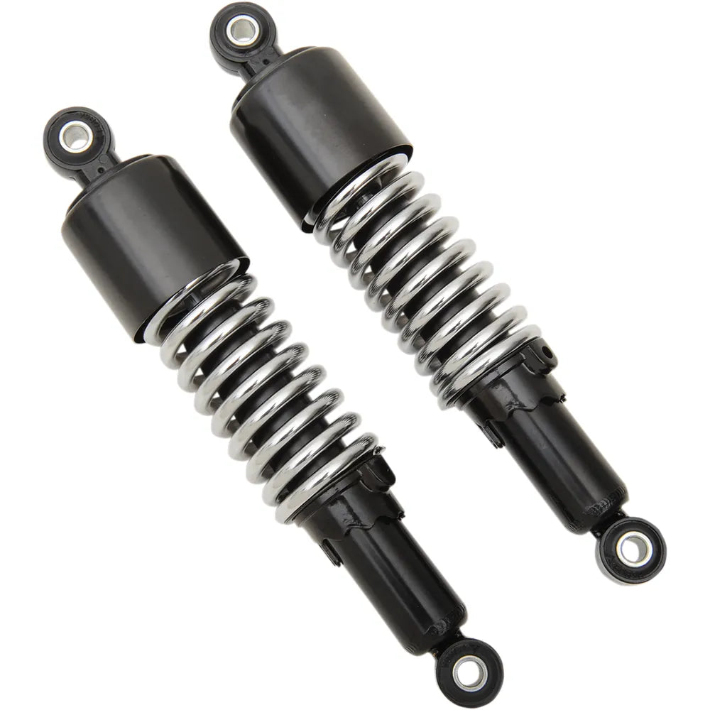 Custom Shorty Shocks with Shroud - Black Body/Chrome Spring Finish - Eye Lowering