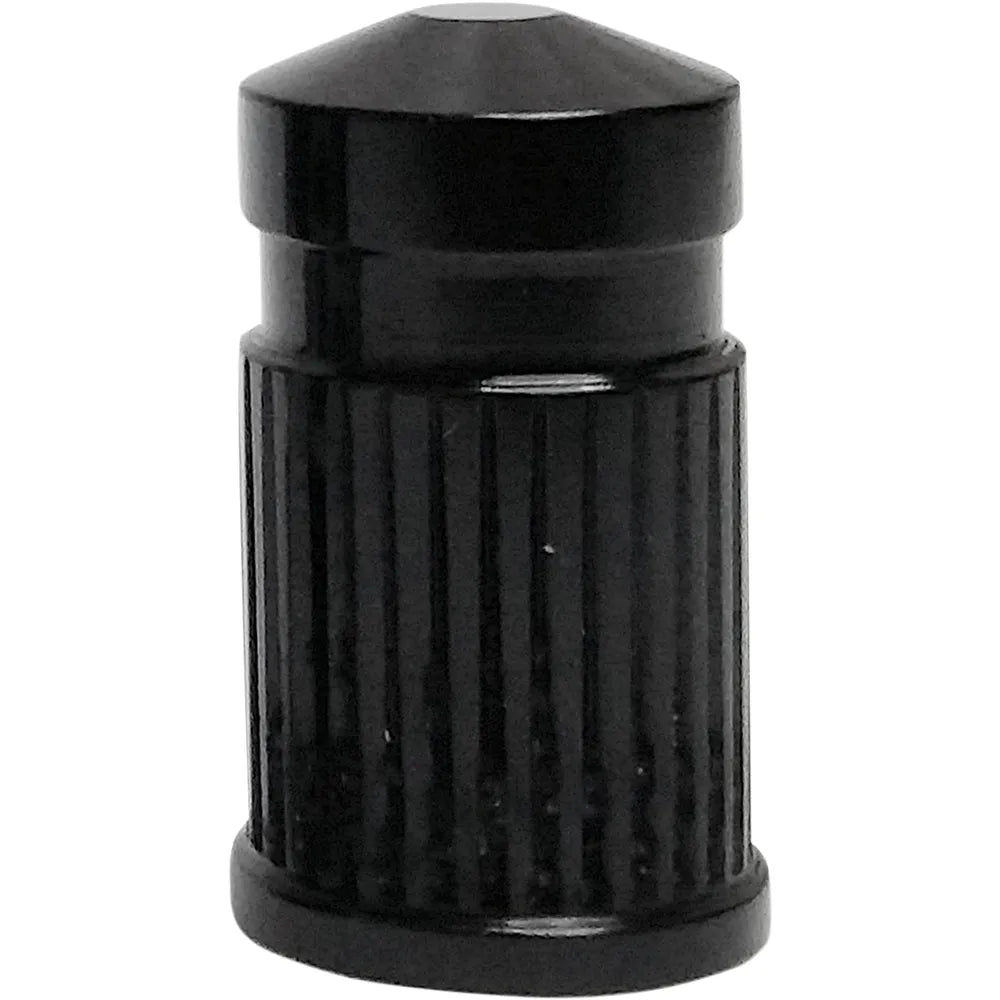 Valve Stem Cap - Round - Black Anodized
