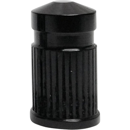 Valve Stem Cap - Round - Black Anodized