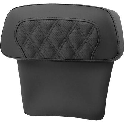 Almohadillas de respaldo Chopped Tour Pak - Almohadilla de respaldo Chopped Tour Pak - RoadSofa™ - Negro perforado con costura de celosía - FLT/FLH '14-'23