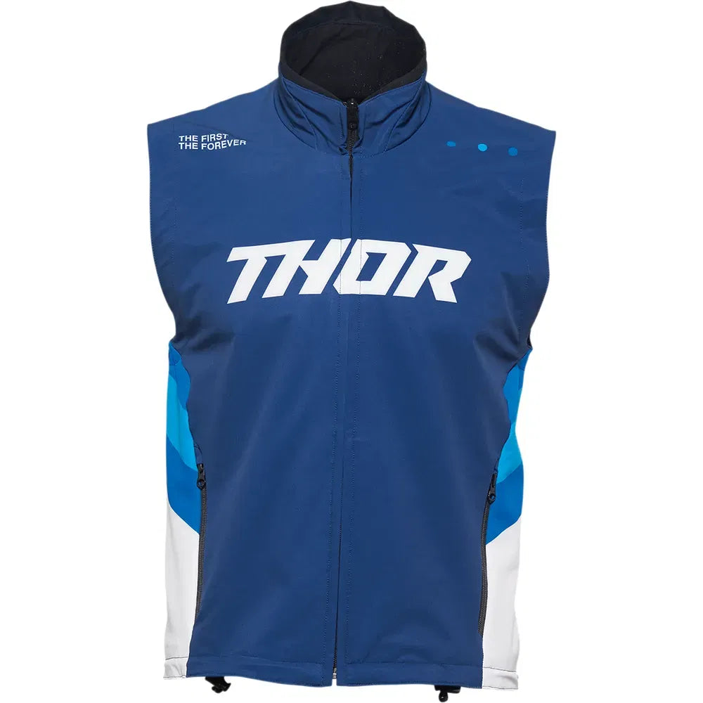 Warmup Vest - Navy/White - Large