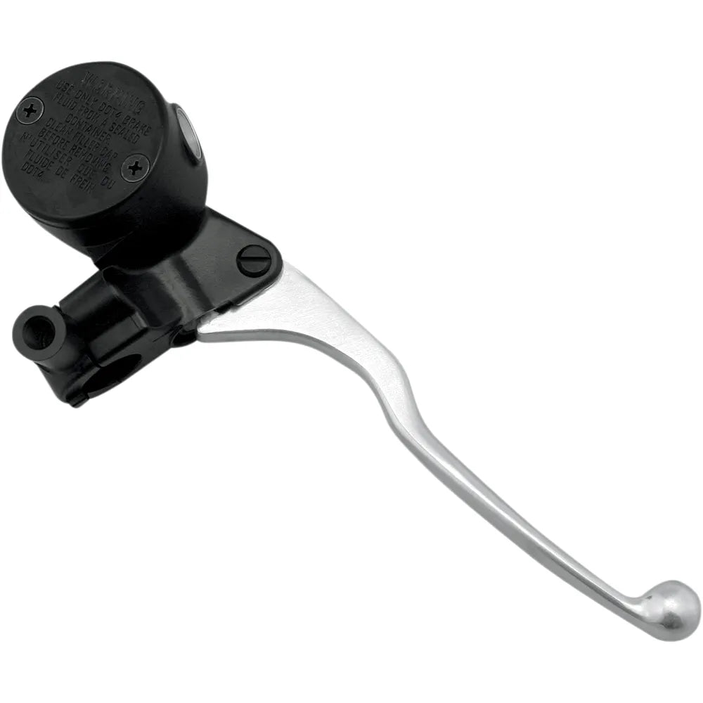 Master Cylinder - Round - 1/2" - Black/Silver