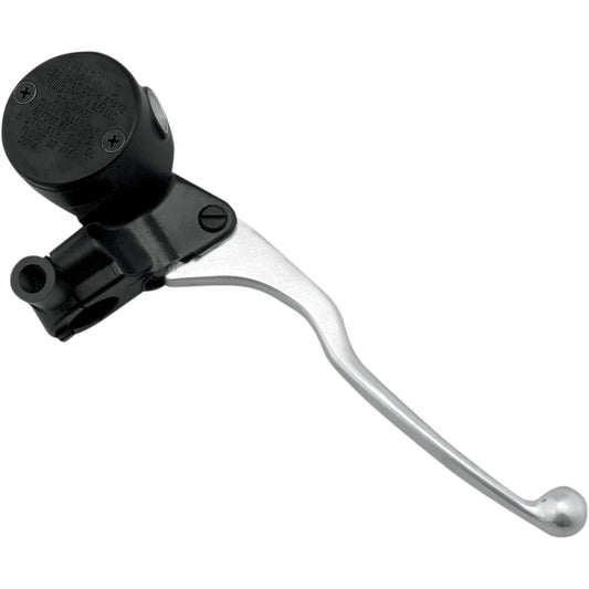 Master Cylinder - Round - 1/2" - Black/Silver
