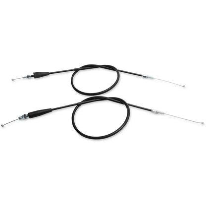 Cable del acelerador de vinilo negro.