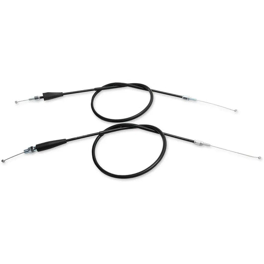 Cable del acelerador de vinilo negro.