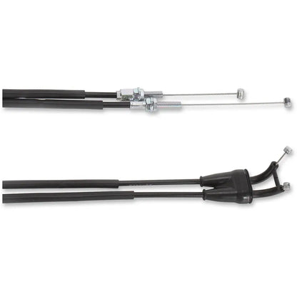 Cable del acelerador de vinilo negro.