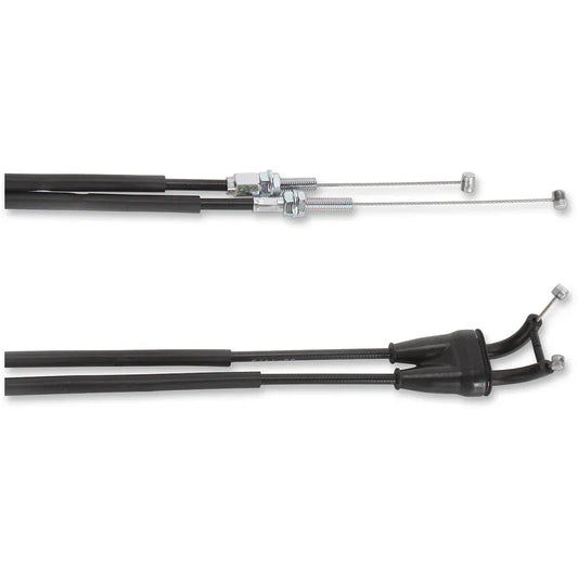 Cable del acelerador de vinilo negro.