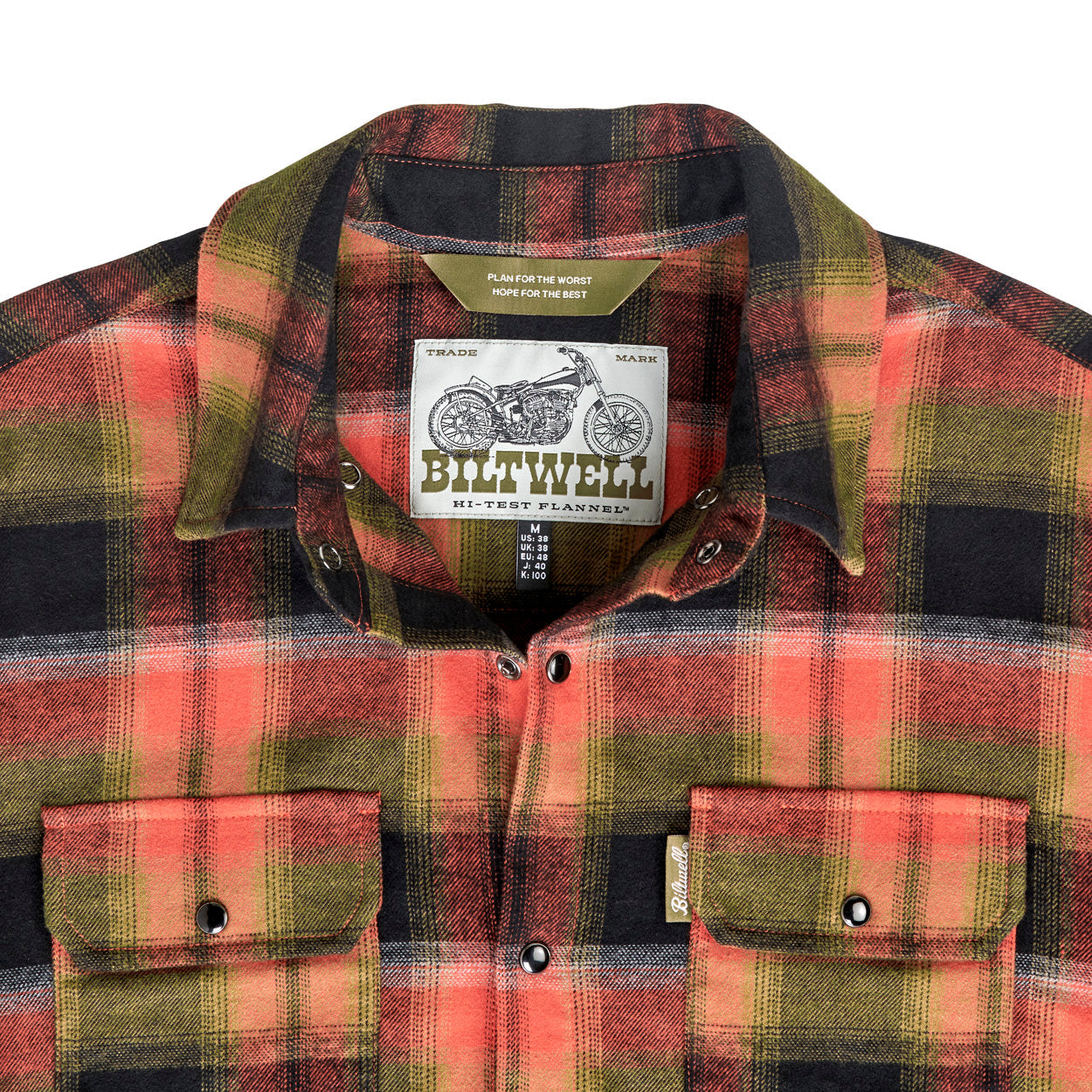 Camisa de franela Biltwell HI Test - Rust