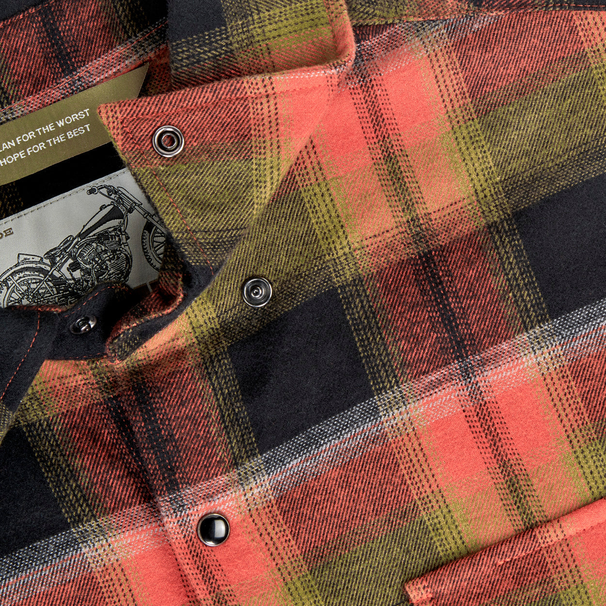 Camisa de franela Biltwell HI Test - Rust
