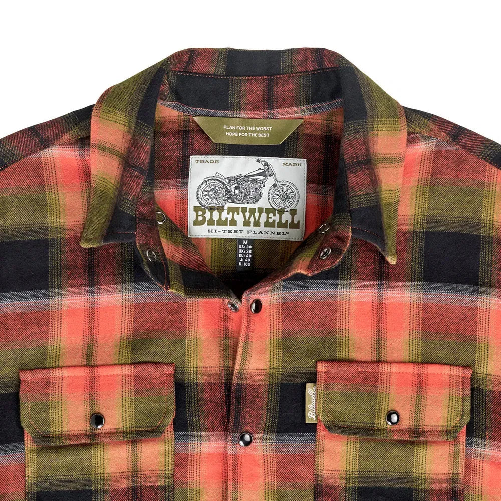 Camisa de franela Biltwell HI Test - Rust