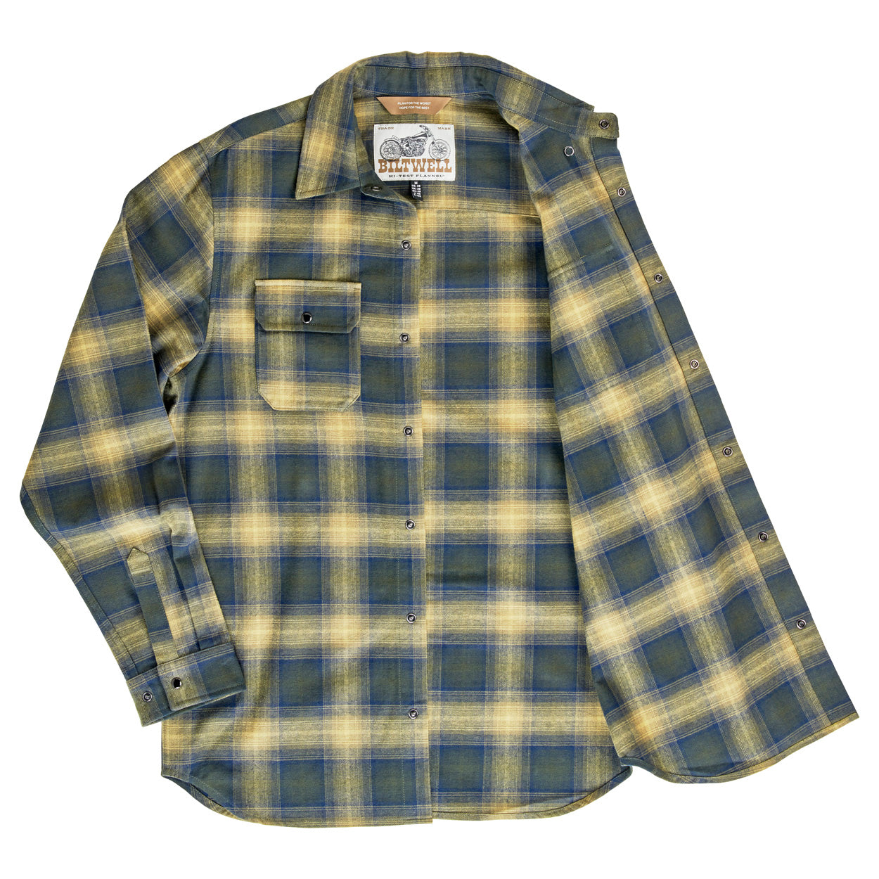 Camisa de franela Biltwell HI Test - Moss