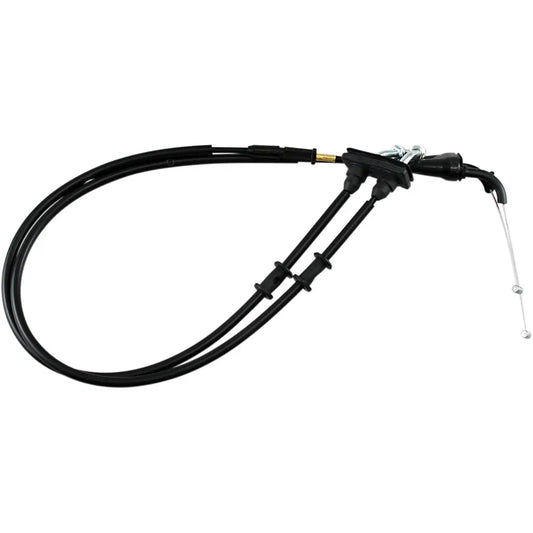Cable del acelerador de vinilo negro.