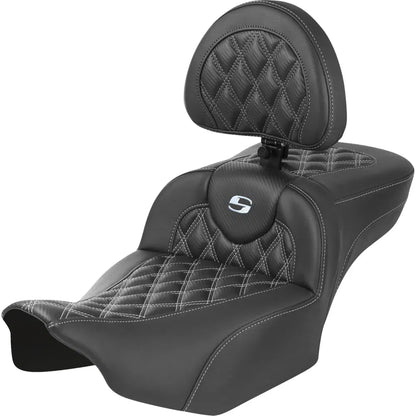 Asiento de alcance extendido Roadsofa™ - Asiento de alcance extendido Roadsofa™ - con respaldo - Costura de celosía - Costura plateada - FLTR/FLHX '23-'24