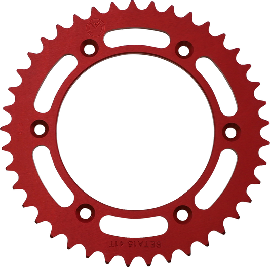 Corona Trasera Aluminio - Corona Trasera - Aluminio - 41 Dientes - Rojo - Beta