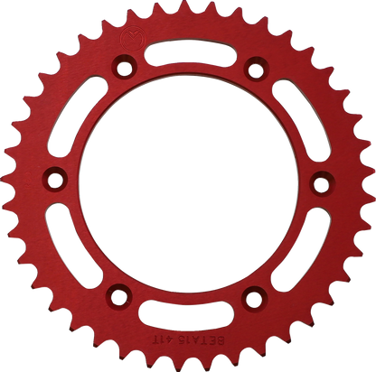 Corona Trasera Aluminio - Corona Trasera - Aluminio - 41 Dientes - Rojo - Beta
