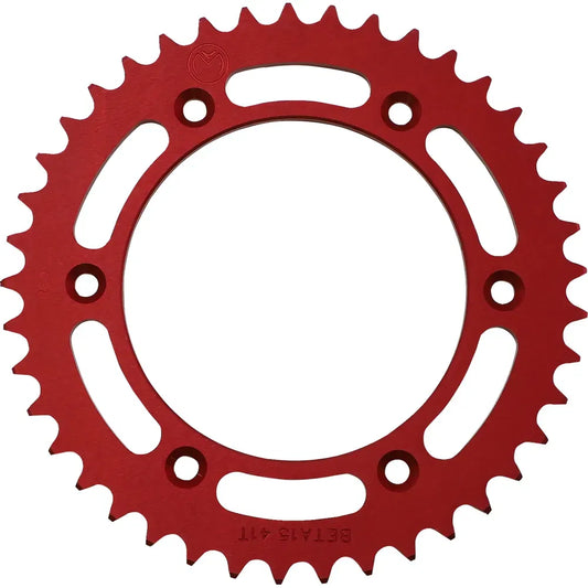Corona Trasera Aluminio - Corona Trasera - Aluminio - 41 Dientes - Rojo - Beta