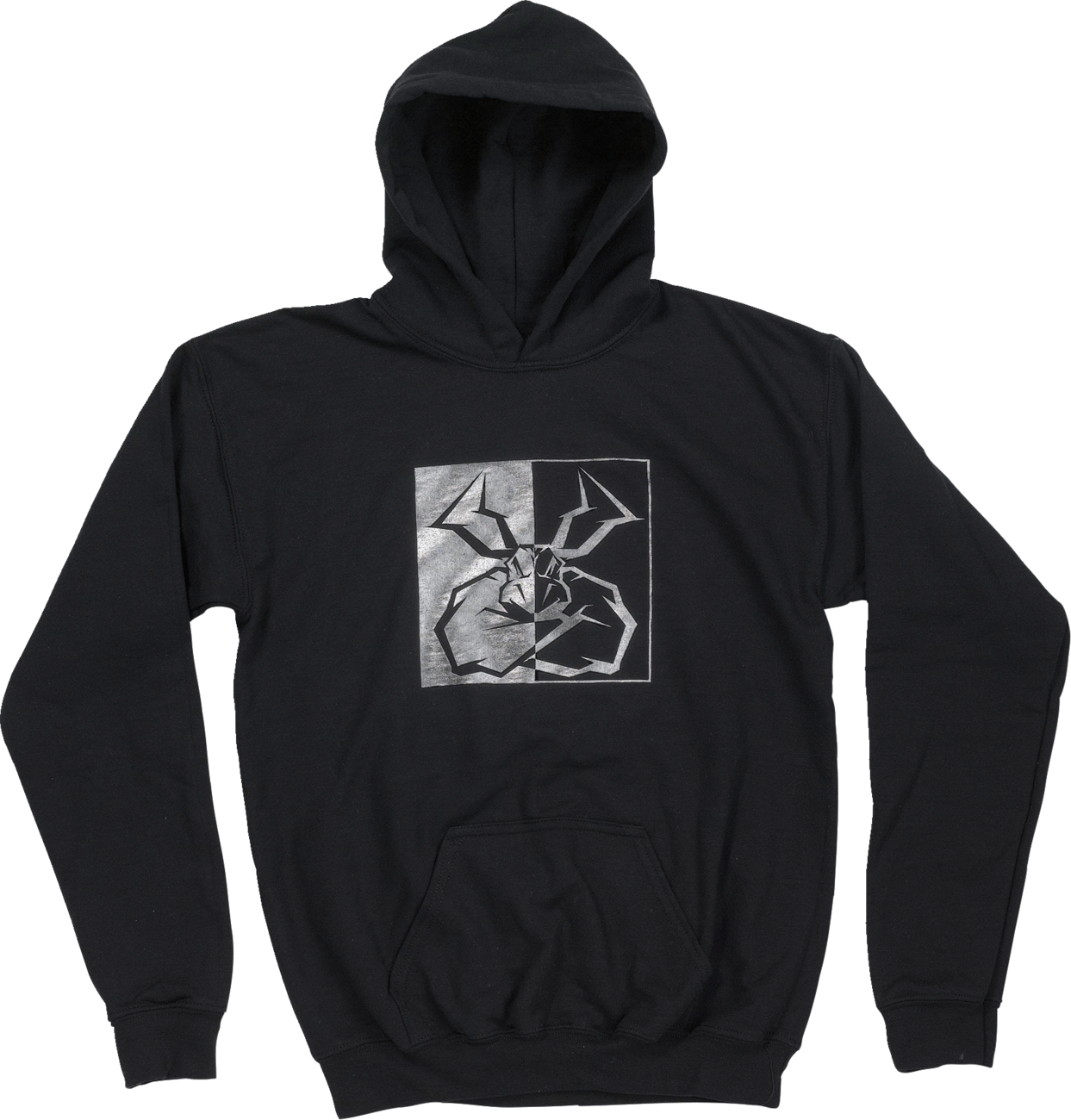Sudadera con capucha de personalidad dividida para jóvenes