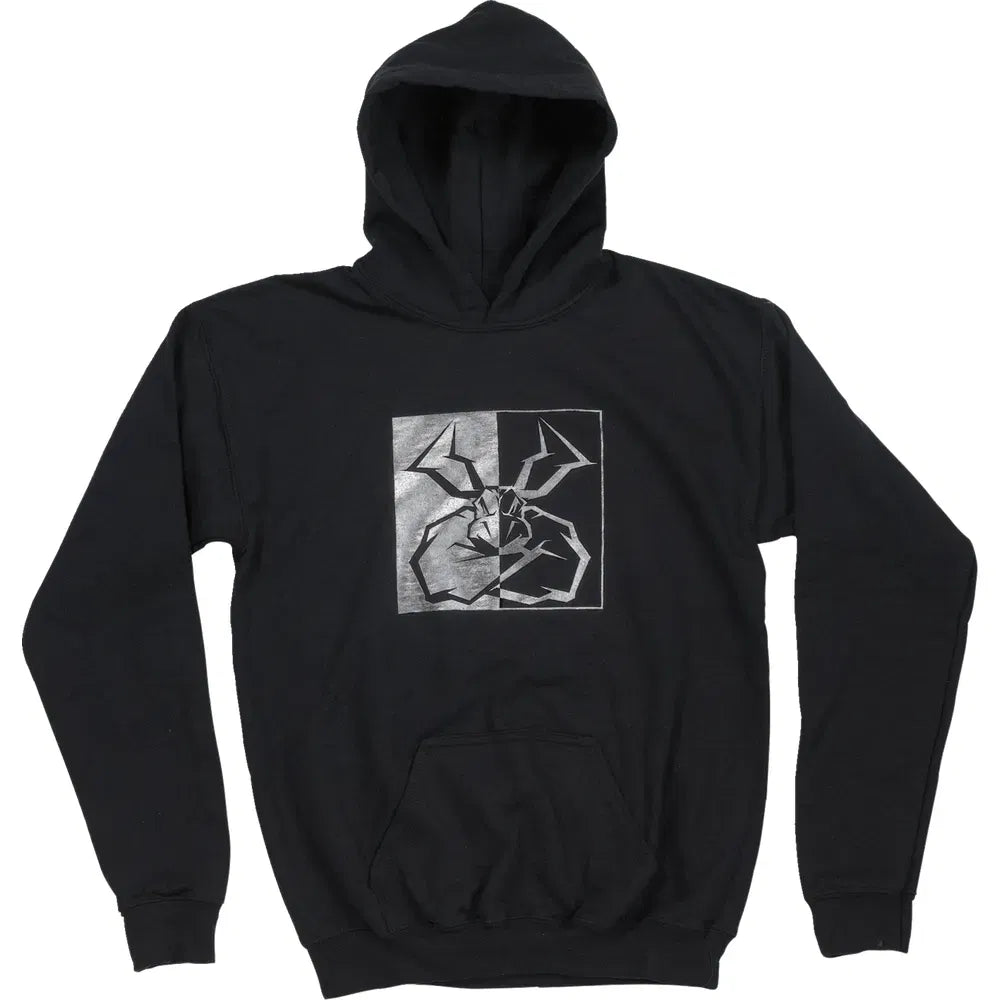 Sudadera con capucha de personalidad dividida para jóvenes