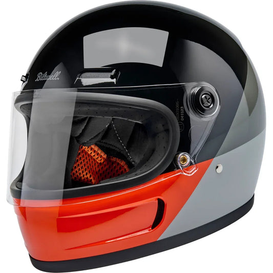 Casco gringo sv intersection negro/naranja/gris