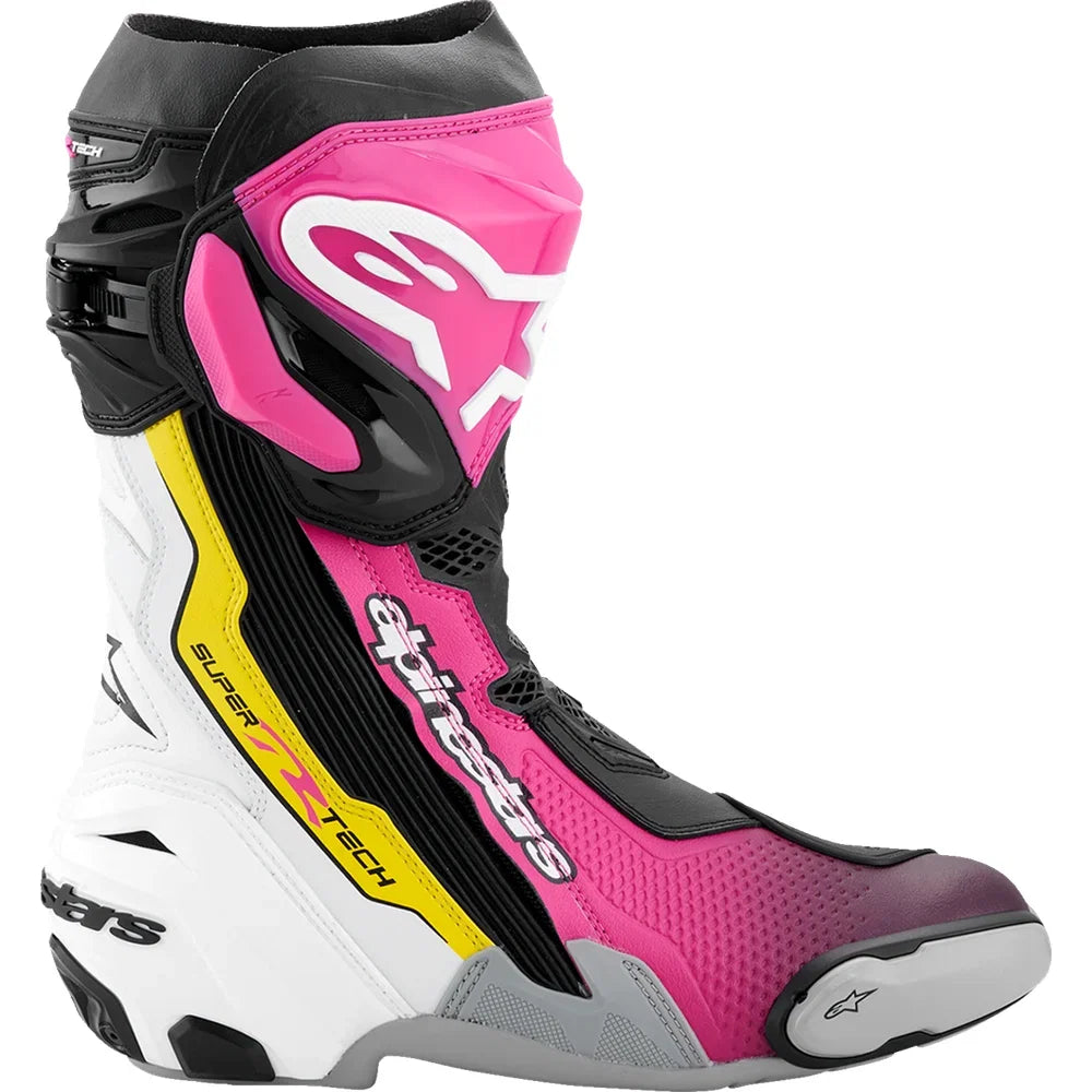 Botas supertech r negro/magenta/blanco/amarillo