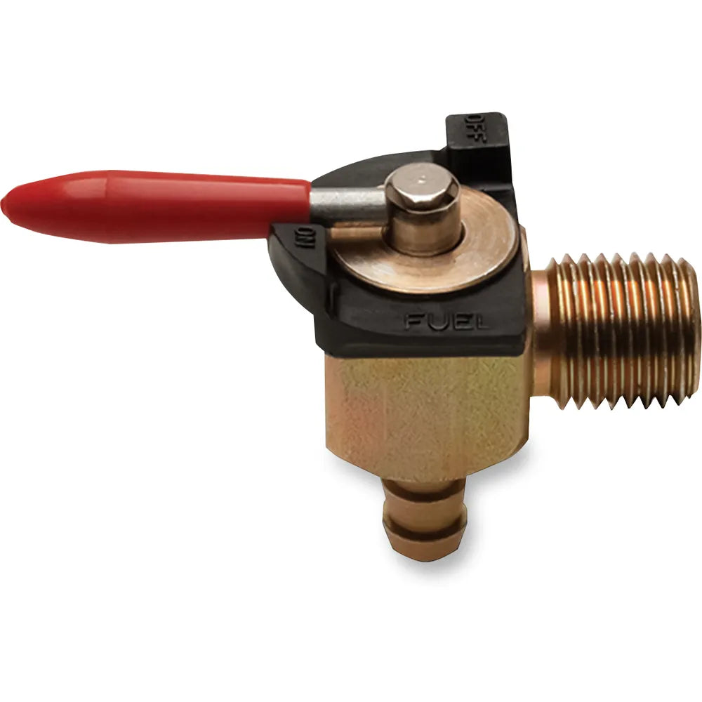 90 Degree Fuel Valve - 1/4" NPT - 1/4" Barb