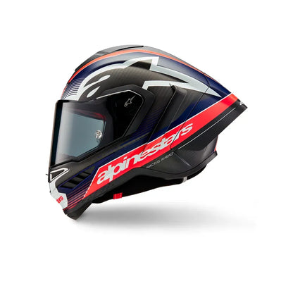 Casco Alpinestars Supertech R10 Team - Matte Black/Carbon Red Fluo/Blue