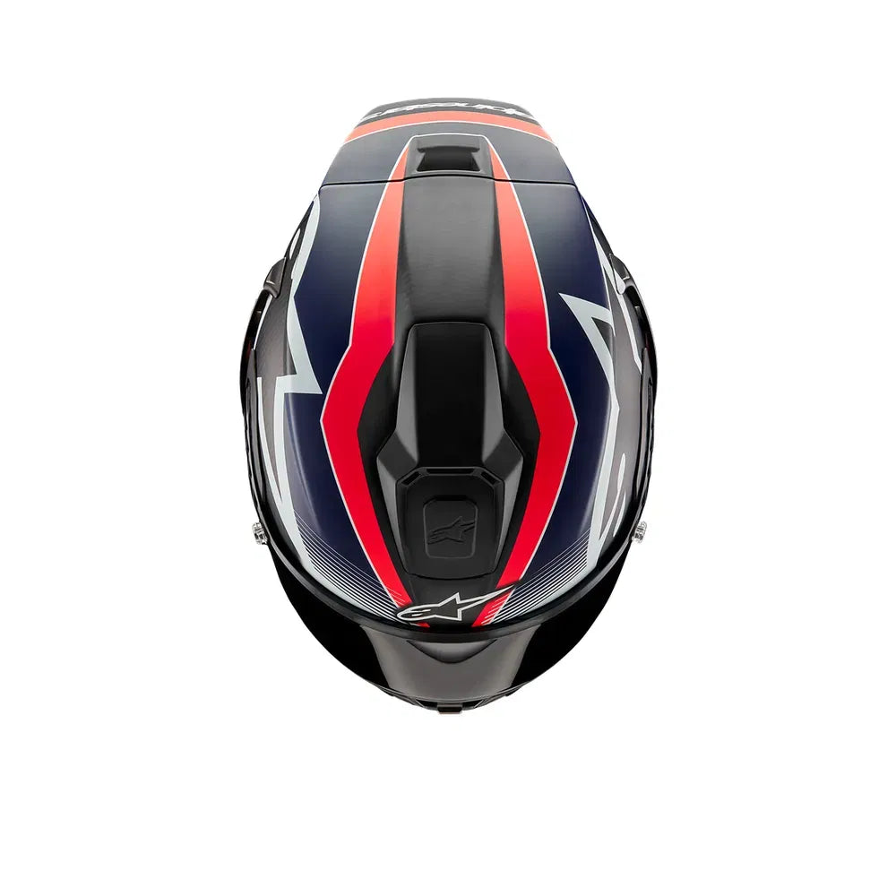 Casco Alpinestars Supertech R10 Team - Matte Black/Carbon Red Fluo/Blue