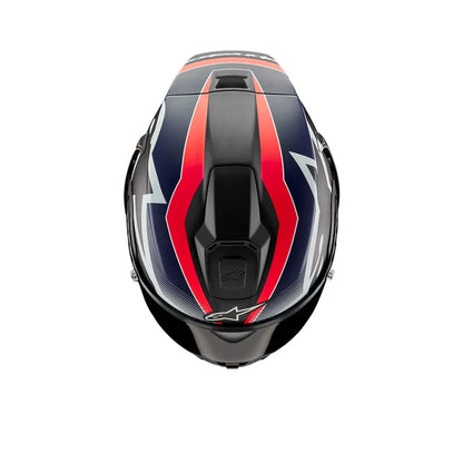 Casco Alpinestars Supertech R10 Team - Matte Black/Carbon Red Fluo/Blue