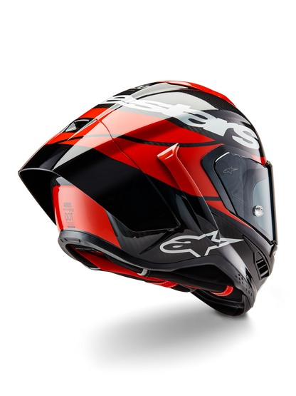 Casco Alpinestar Supertech R10 - Element - Carbono/Rojo/Blanco