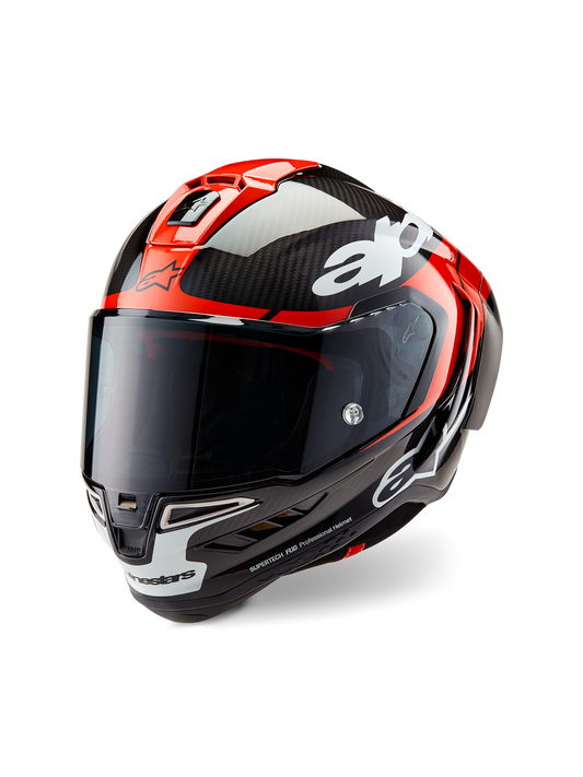 Casco Alpinestar Supertech R10 - Element - Carbono/Rojo/Blanco