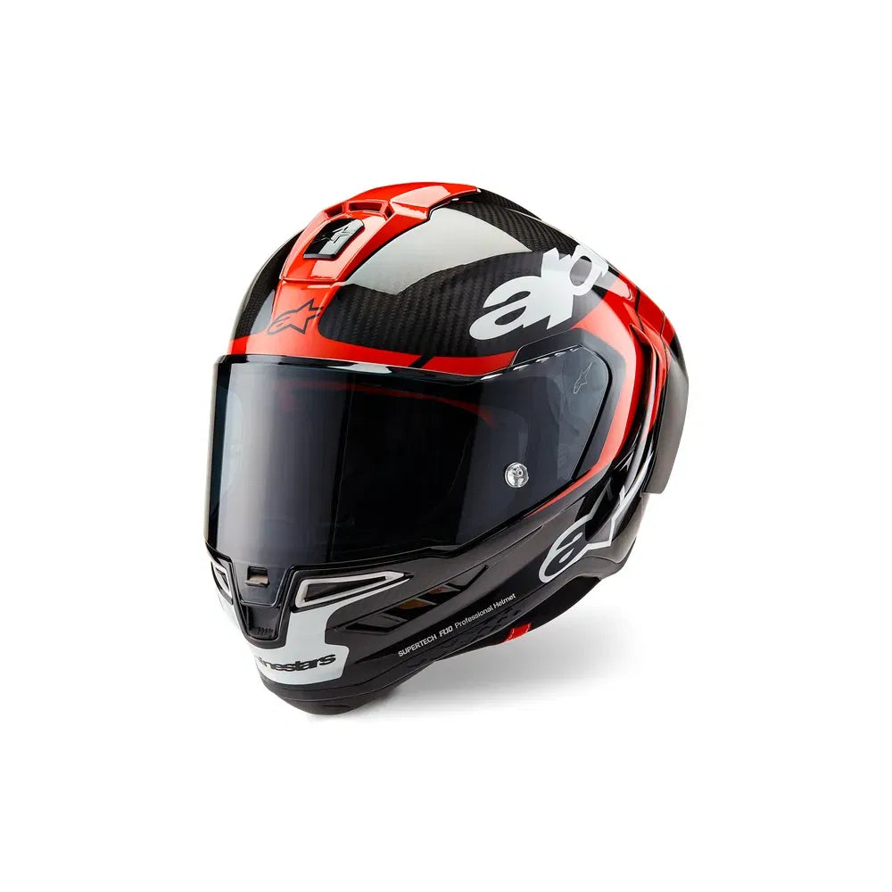 Casco Alpinestar Supertech R10 - Element - Carbono/Rojo/Blanco