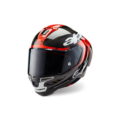 Casco Alpinestar Supertech R10 - Element - Carbono/Rojo/Blanco