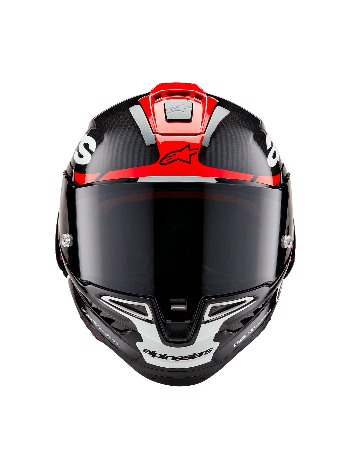 Casco Supertech R10 - Team - Negro/Rojo Carbón/Blanco Brillante