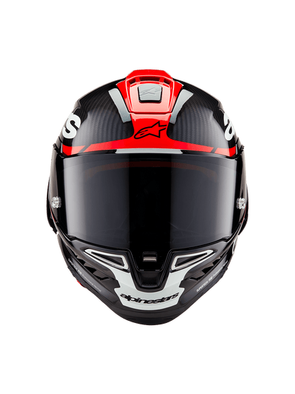 Casco Supertech R10 - Team - Negro/Rojo Carbón/Blanco Brillante