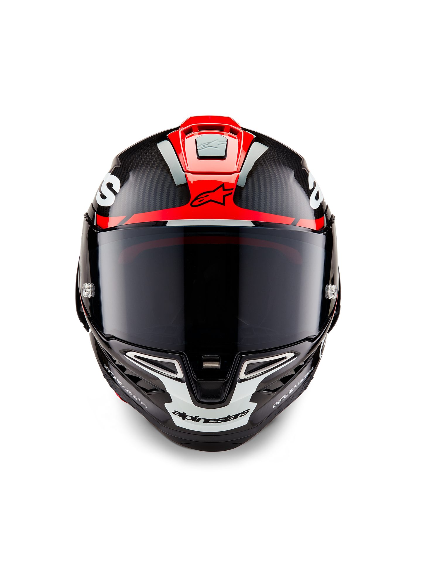 Casco Alpinestar Supertech R10 - Element - Carbono/Rojo/Blanco