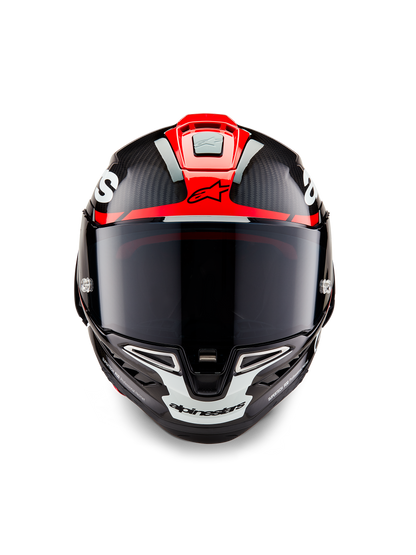 Casco Alpinestar Supertech R10 - Element - Carbono/Rojo/Blanco