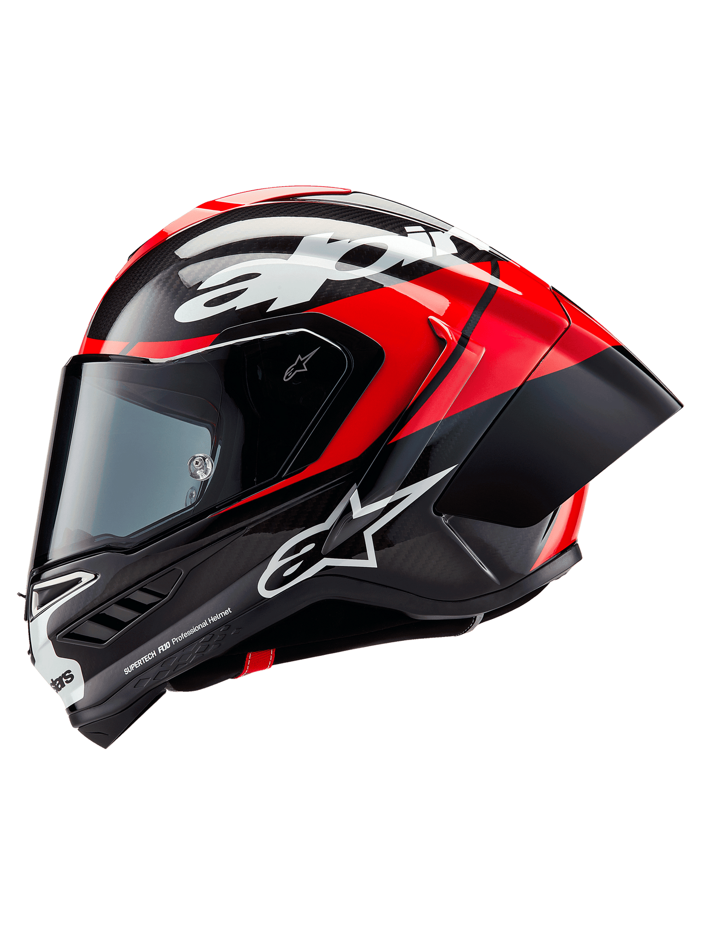 Casco Supertech R10 - Team - Negro/Rojo Carbón/Blanco Brillante