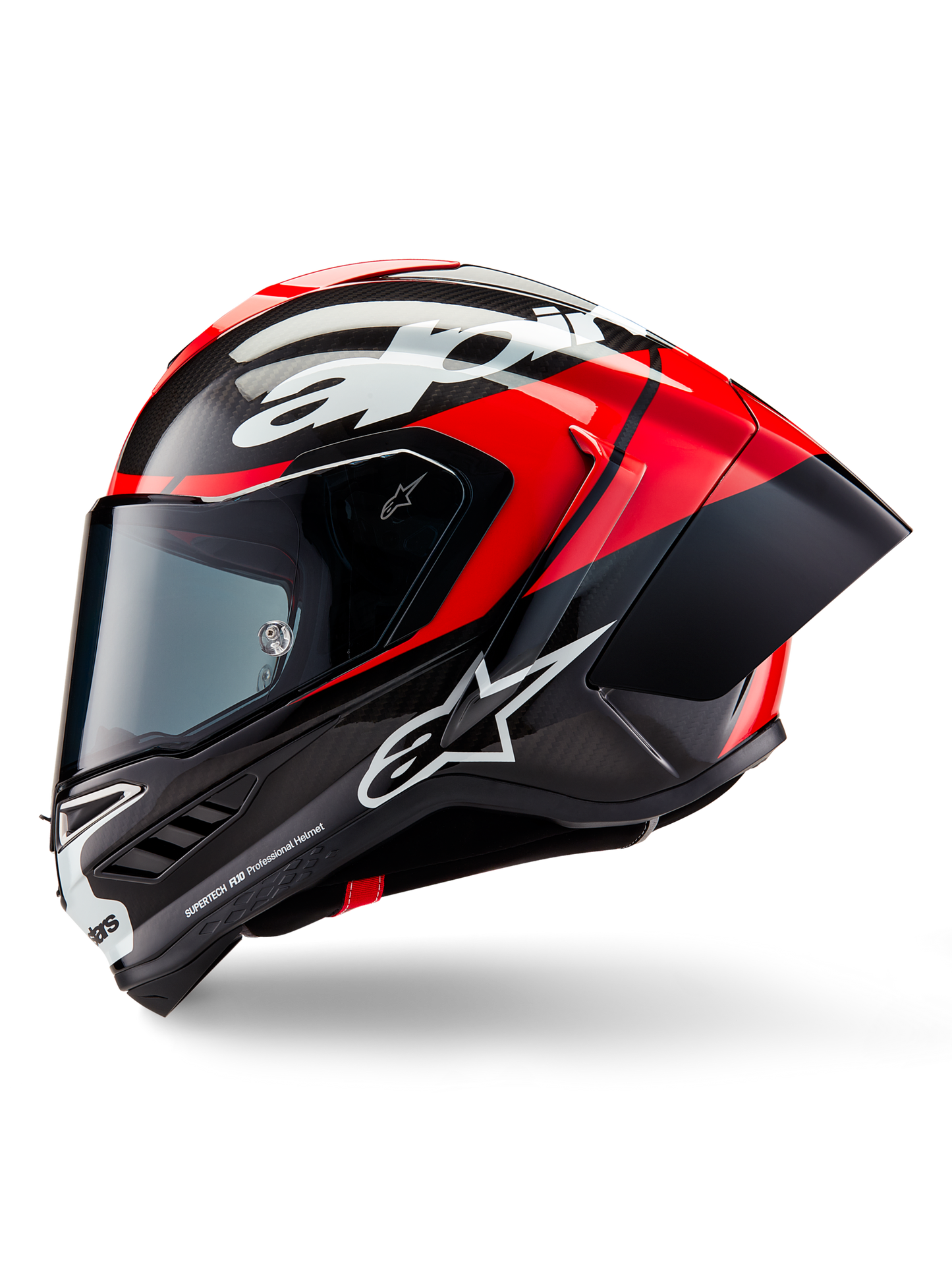 Casco Alpinestar Supertech R10 - Element - Carbono/Rojo/Blanco