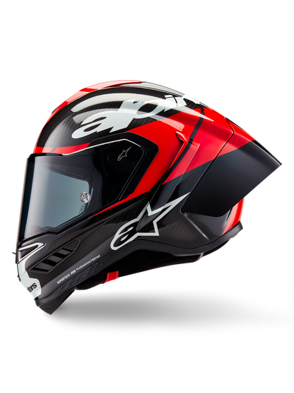 Casco Alpinestar Supertech R10 - Element - Carbono/Rojo/Blanco