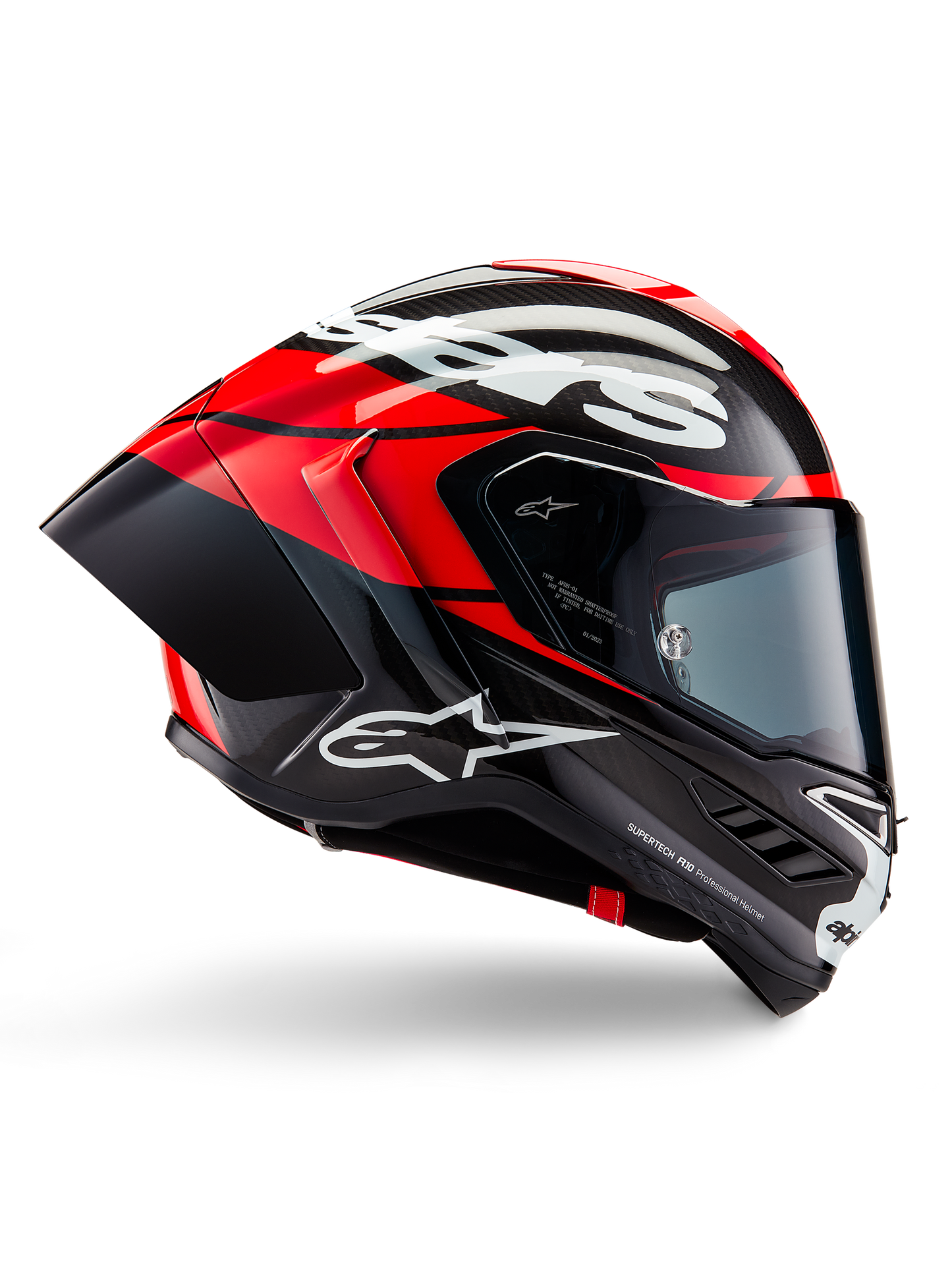 Casco Alpinestar Supertech R10 - Element - Carbono/Rojo/Blanco