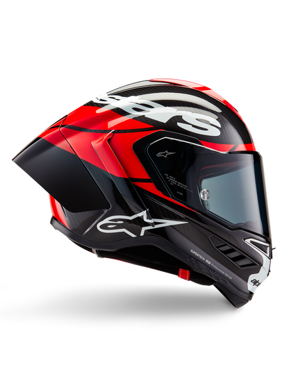 Casco Alpinestar Supertech R10 - Element - Carbono/Rojo/Blanco