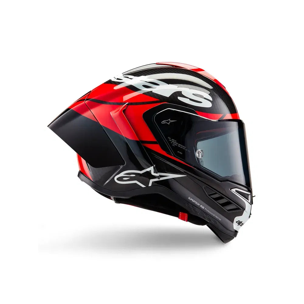 Casco Alpinestar Supertech R10 - Element - Carbono/Rojo/Blanco