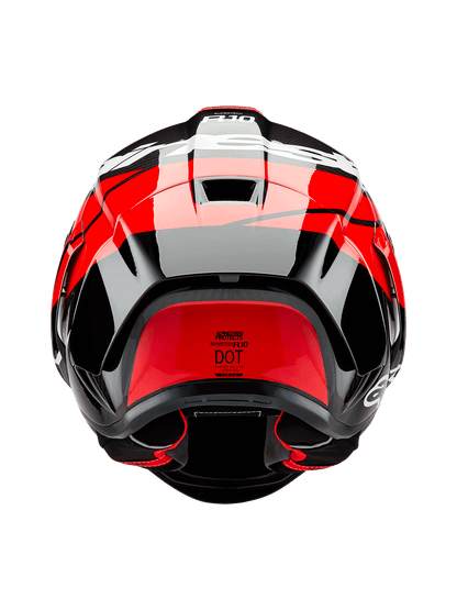 Casco Supertech R10 - Team - Negro/Rojo Carbón/Blanco Brillante